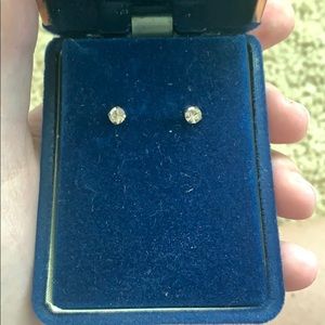 Rose gold diamond earrings